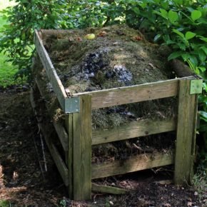 wood board compost pile